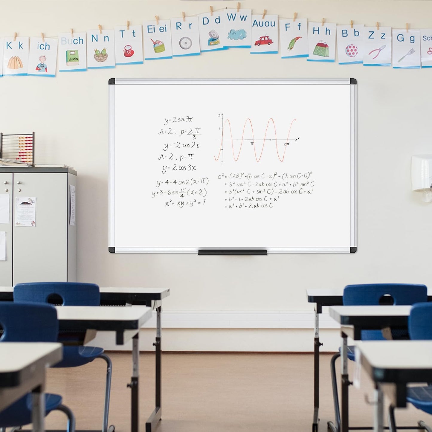Magnetic Whiteboard Dry Erase Board, 36 x 24 Inches White Board, Silver Aluminium Frame