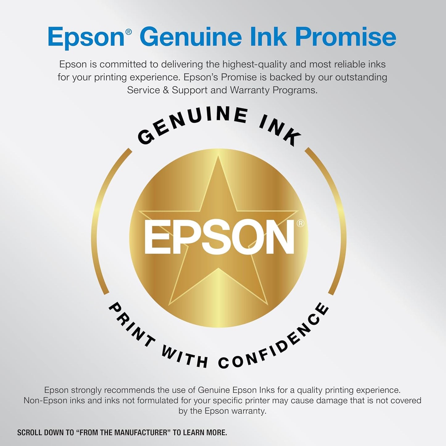EcoTank ET-4950 Wireless All-in-One Color Supertank Printer with up to 3 Years of Ink Refillable Tanks, Perfect for Office, 18 PPM, 2.4" Colorful Touchscreen, Auto Document Feeder - White