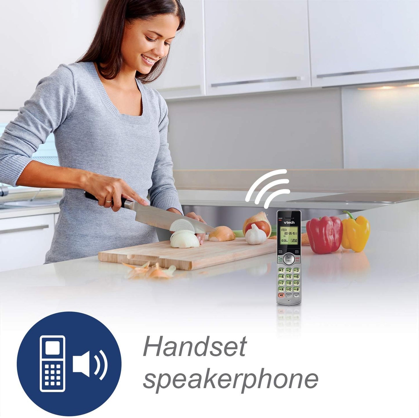 DECT 6.0 Four Handset Cordless Phones with Caller ID, Backlit Keypads and Screens, Full Duplex Handset Speakerphones, Call Block, (Non ITAD Version) Silver/Black - CS6919-4