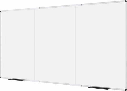 Large Magnetic Whiteboard, 96 X 48 Inches,Foldable Dry Erase Board | Wall Mounted White Board for School Office and Home 8' X 4'