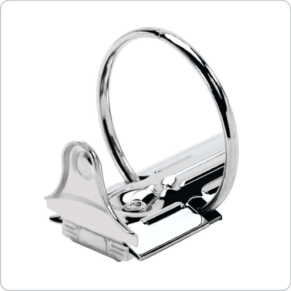 Economy 3-Ring Binders, 1.5", Round Rings, Holds 350 Sheets, ClearVue Presentation View, Non-Stick, White, Carton of 12 (90631)