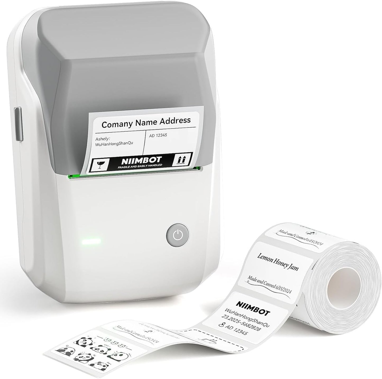 B1 Label Maker Machine with Tape, Portable Thermal Bluetooth Printer for 2'' Stickers, Mini Barcode Labeler for Home School& Small Business