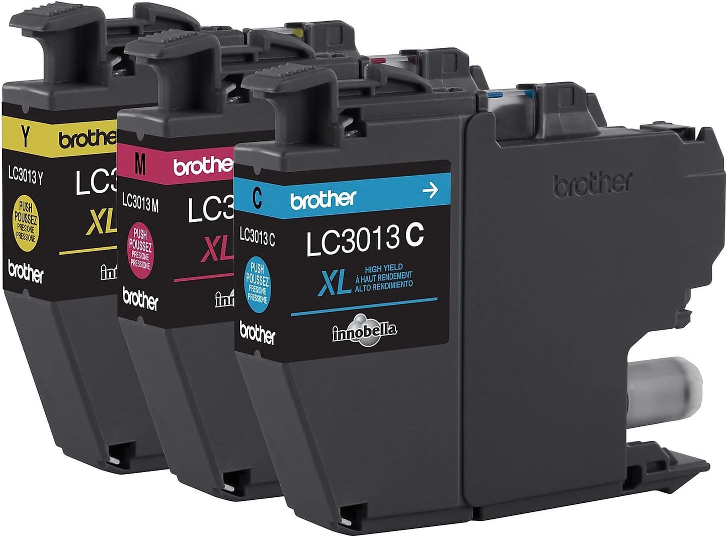 Genuine LC30133PKS High-Yield Colour Ink Cartridge Value Pack (3), Original Ink Replacement cartridges, Cyan/Magenta/Yellow, Ink for Inkjet Printers MFC-J491DW, MFC-J497DW, MFC-J690DW