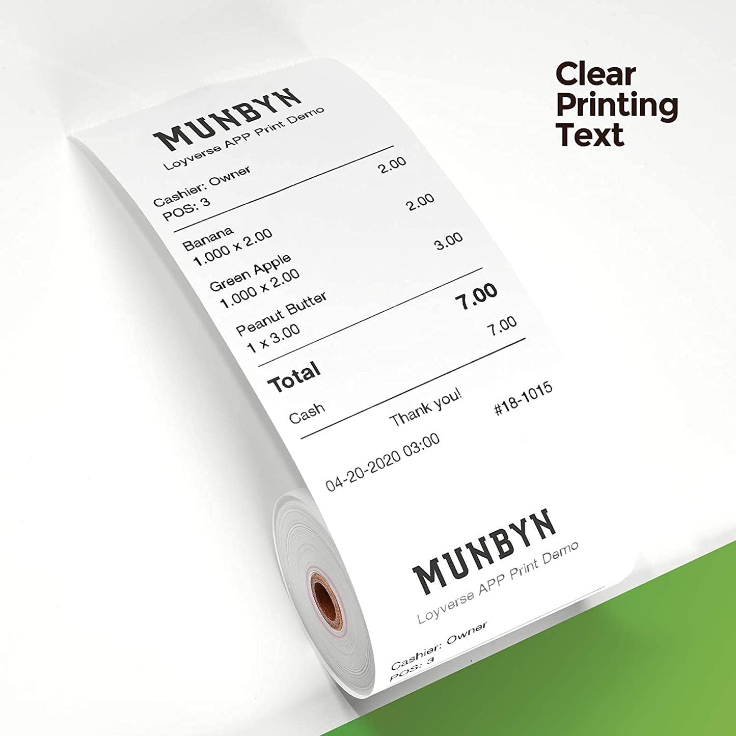3 1/8" x 2" Thermal Receipt Paper Rolls, 80mm POS Receipt Paper Cash Register Roll, 50 Rolls Sealed Pack