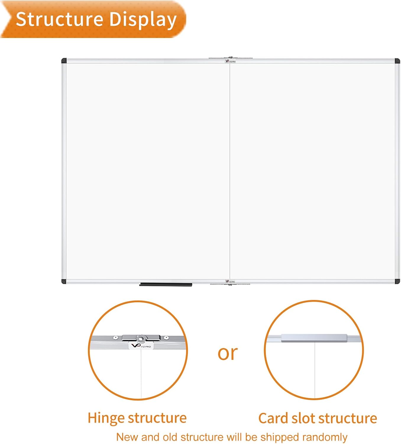Magnetic Dry Erase Board/Foldable Whiteboard, 60 X 48 Inches | Silver Aluminum Frame, Wall-Mounted Board with Marker Tray for School Office and Home 5' X 4'
