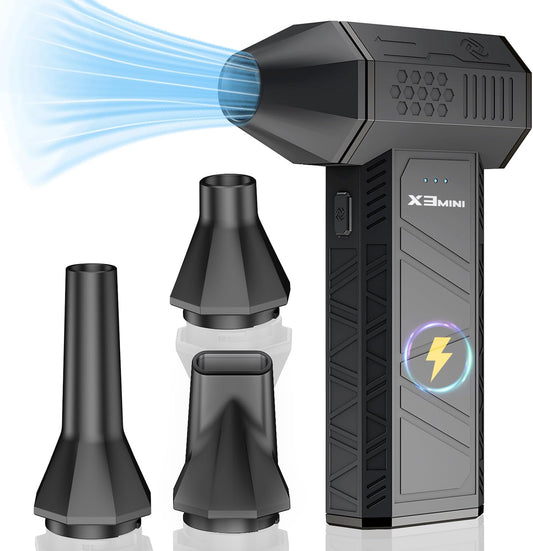 Compressed Air Duster, 180000RPM Electric Turbo Fan | Rechargeable Cordless Air Blower with 3 Speeds, Brushless Motor, Keyboard, Gaming PC & Electronics Cleaner