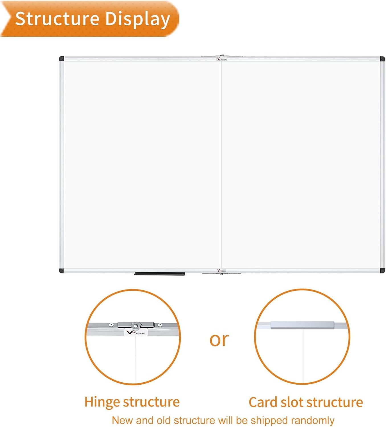 Large Dry Erase White Board/Magnetic Foldable Whiteboard, 72 X 48 Inches, Silver Aluminium Frame