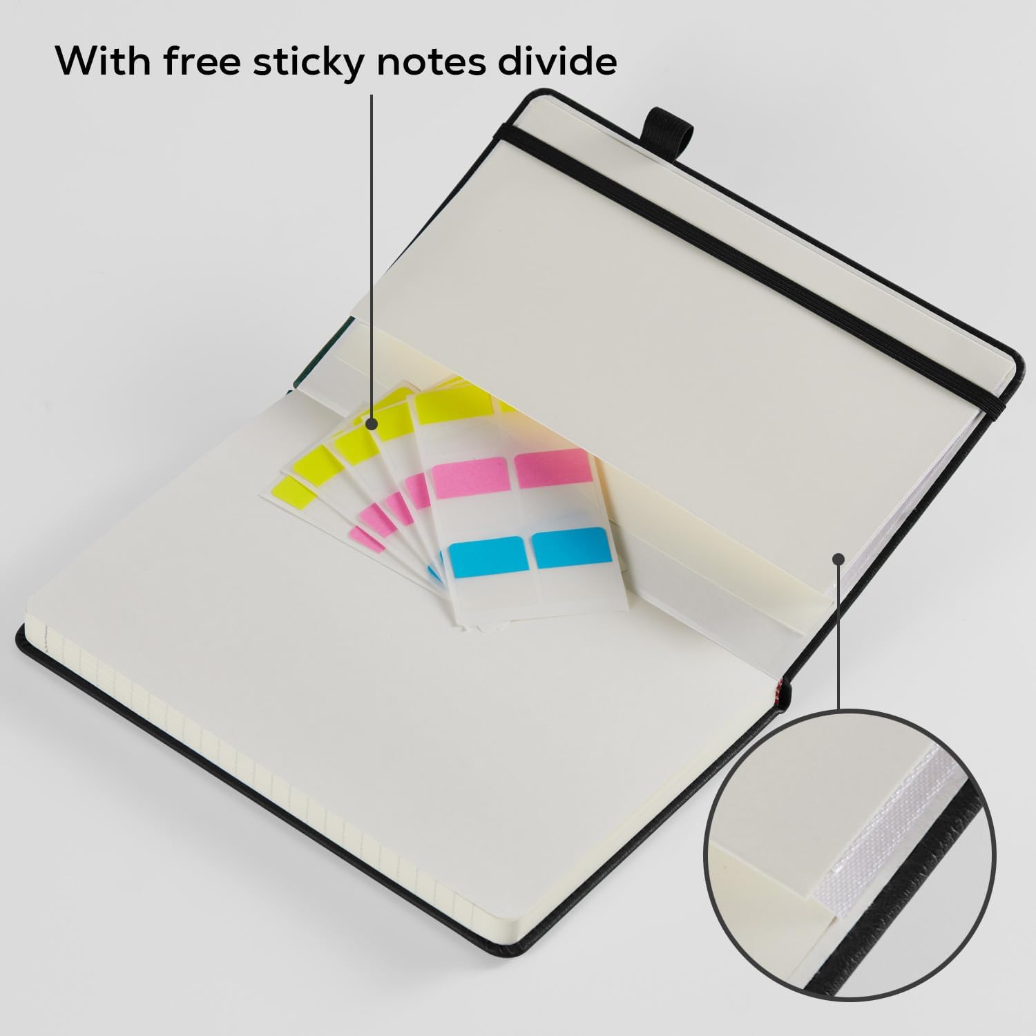 Lined Journal Notebook for Women Men, 2 Pack, 160 Pages per Pack, A5 (5.7'' x 8.4") Hardcover Journaling Notebook College Ruled for Writing Work, School Office Supplies, Pink & Blue, 100GSM Paper