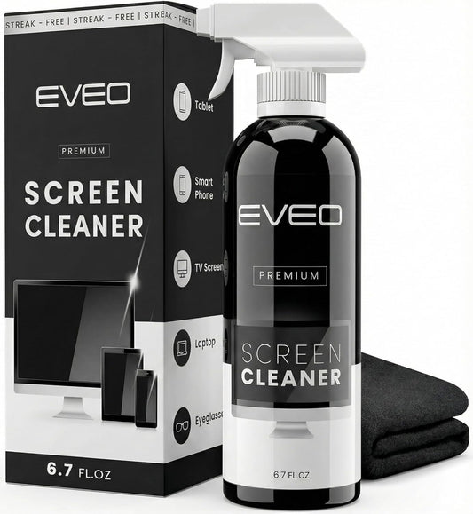 ? Screen Cleaner Spray Kit (Streak-Free) TV Screen Cleaner for Smart TV, LCD, LED, OLED | Computer Spray and Wipe Microfiber Cloth for Monitor, Laptop, iPad, Car & More - 1 Pack