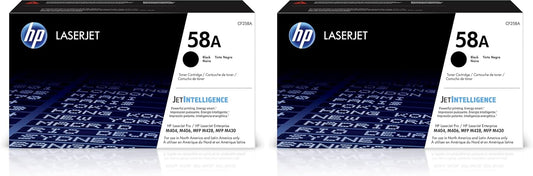 58A (CF258A) Black Original Toner Cartridge (Pack of 2)