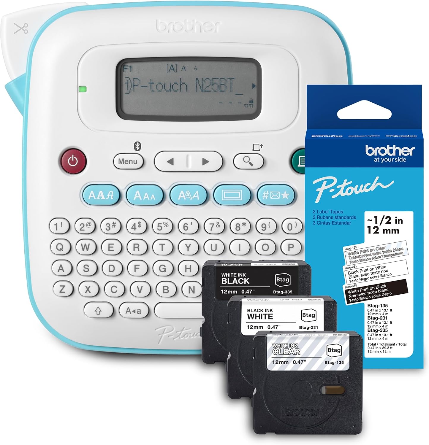 PTN25BT Label Maker and BTAG 3M01 Tape (3 Pack)