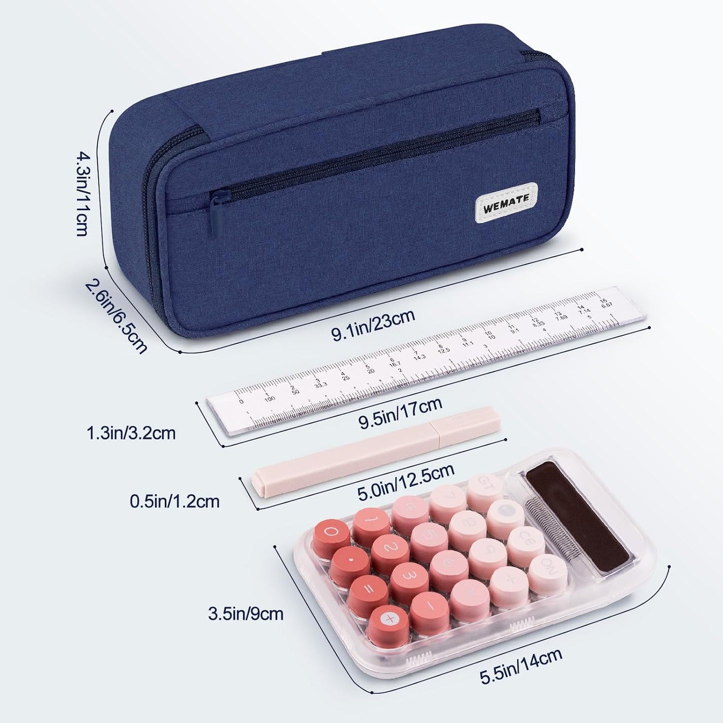 Large Pencil Case, Big Capacity Pencil Pouch Stationery Pen Bag, Storage High Capacity Bag Pouch Holder Box Organizer, Marker Pen Case for Women & Men