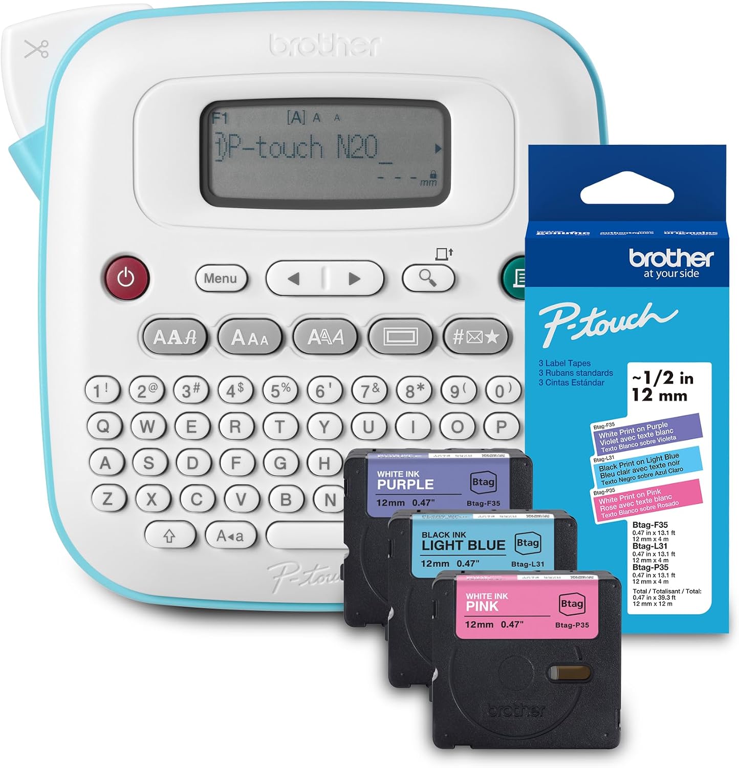 PTN20 Label Maker and BTAG 3M02 Tape (3 Pack)