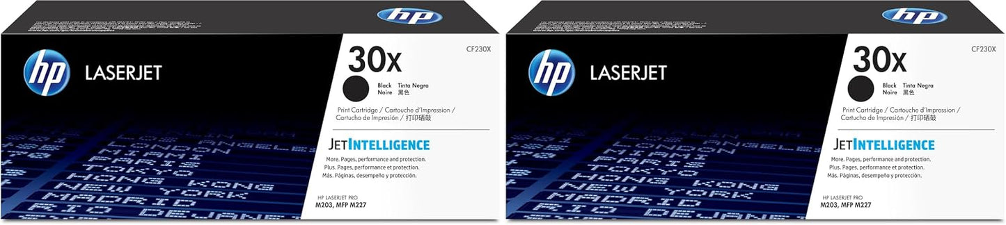 30X (CF230X) High Yield Black Original Toner Cartridge, XL (Pack of 2)