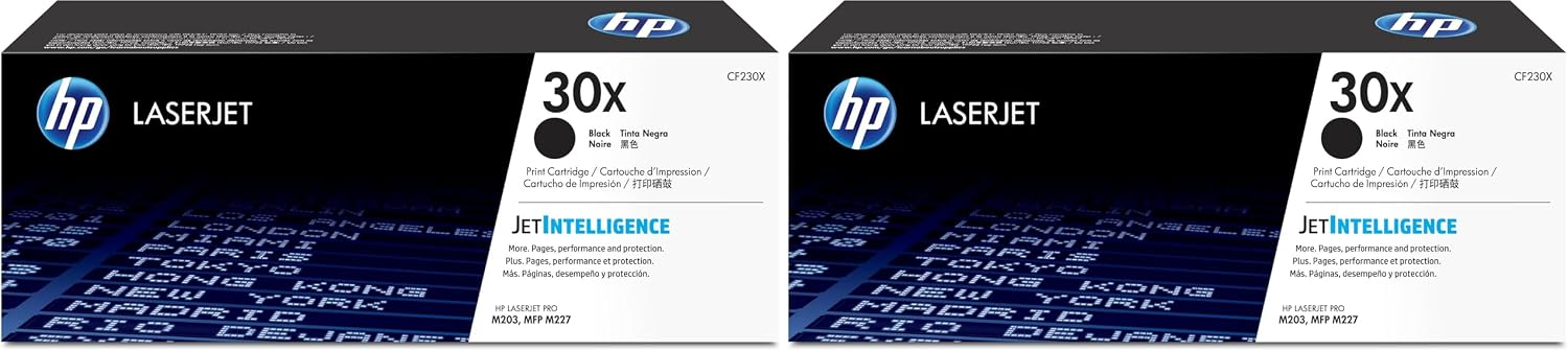 30X (CF230X) High Yield Black Original Toner Cartridge, XL (Pack of 2)
