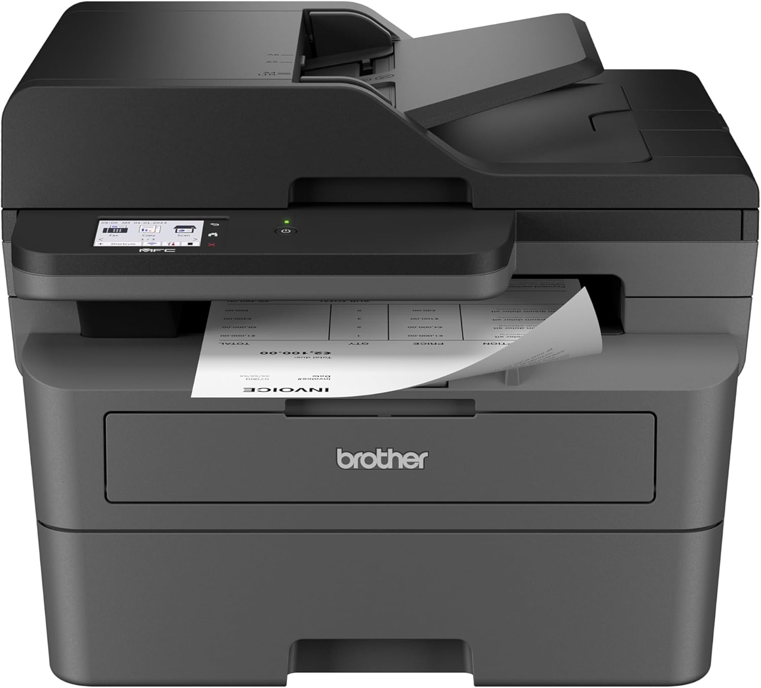 MFC-L2820DW Wireless Compact Monochrome All-in-One Laser Printer with Copy, Scan and Fax, Duplex, Black & White | Includes Refresh Subscription Trial(1), Works with Alexa