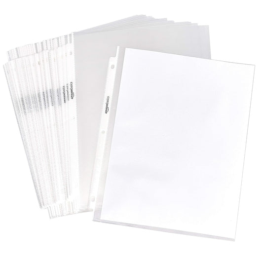 Basics Sheet Protector, Non-Glare, 100-Pack, 8.5 x 11, Clear