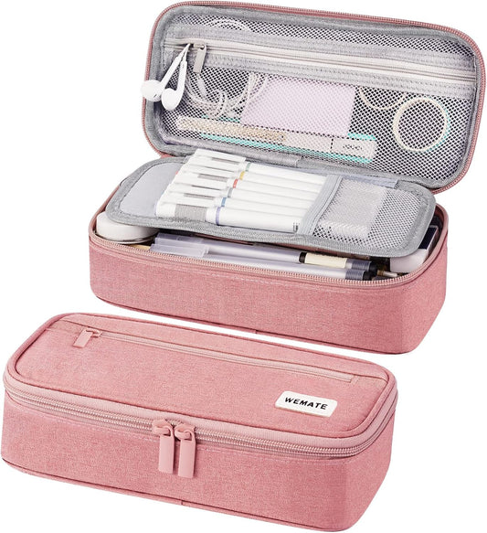 Large Pencil Case, Big Capacity Pencil Pouch Stationery Pen Bag, Storage High Capacity Bag Pouch Holder Box Organizer, Marker Pen Case for Women & Men
