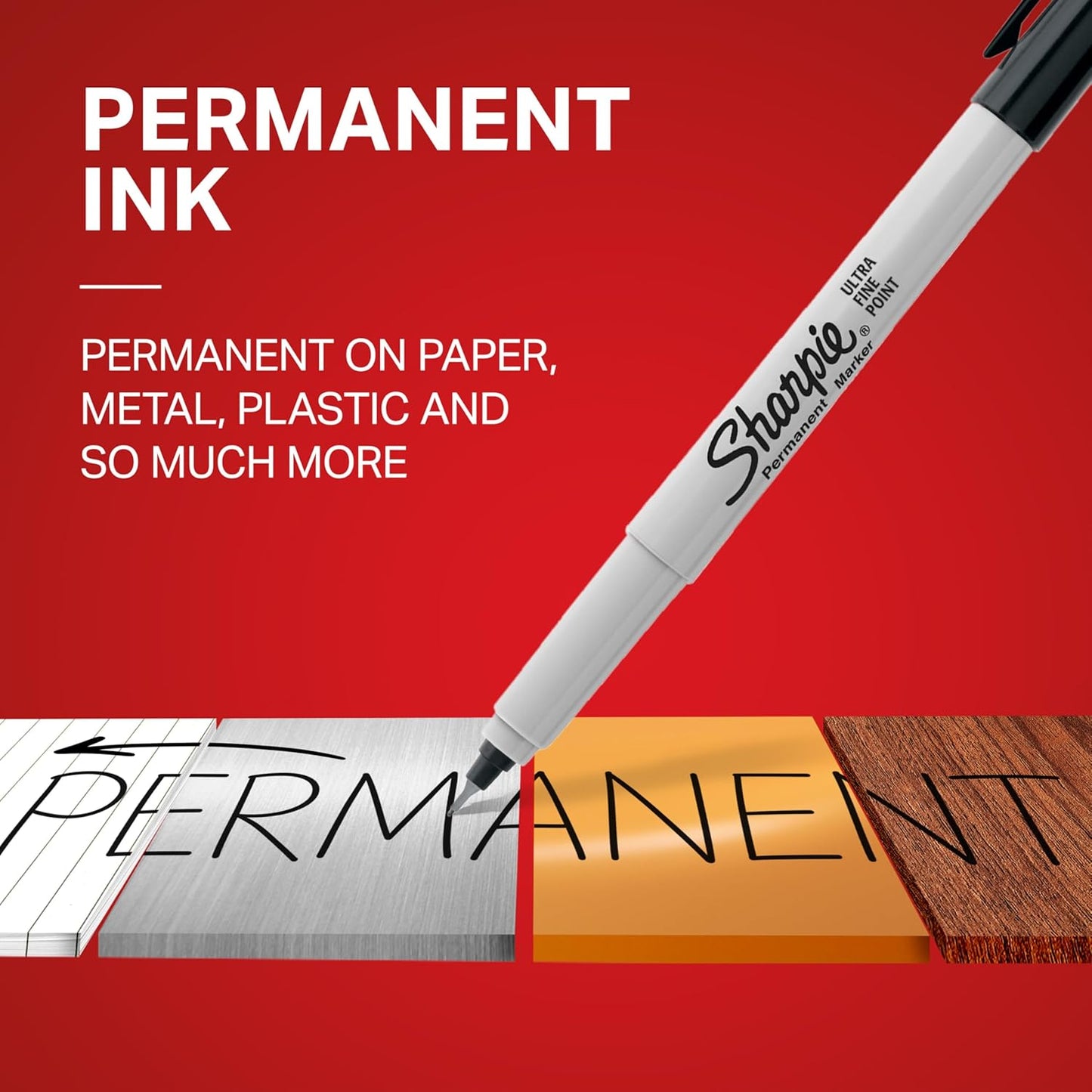 Permanent Markers, Ultra Fine Point, Black, 12 Count