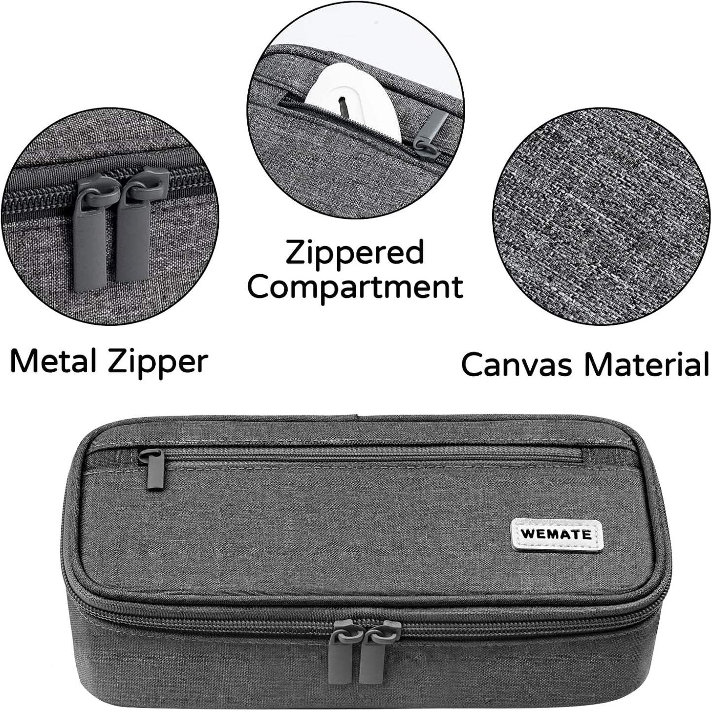 Large Pencil Case, Big Capacity Pencil Pouch Stationery Pen Bag, Storage High Capacity Bag Pouch Holder Box Organizer, Marker Pen Case for Women & Men